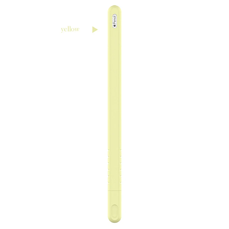 Портативный мягкий силиконовый стилус для Apple Pencil 2 Чехол для iPad Pro Tablet Touch Pen защитный чехол разноцветная сумка - Colors: Yellow