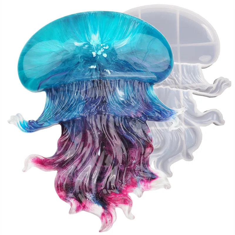 

Diy epoxy resin jellyfish marine life mirror silicone mold epoxy mold handmade