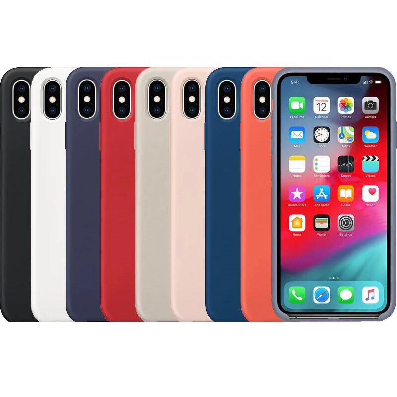 Жидкий силиконовый чехол для iPhone XR Max, XS, X, 8 Plus, 6, 6 S, роскошный чехол, задняя крышка для iPhone 8, 7 Plus, мягкий ТПУ, Fundas Capa