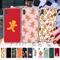 maiyaca cute gingerbread man christmas phone case for iphone 11 12 13 mini pro xs max 8 7 6 6s plus x 5s se 2020 xr case