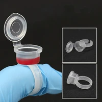 100200500pcs disposable tattoo covered ring ink cups caps supply professional permanent tattoo accessory for tattoo machine
