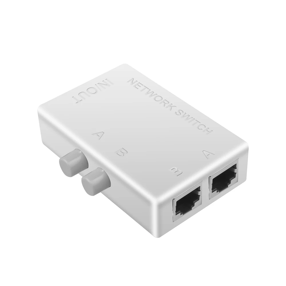 RJ45 RJ-45 network mini switch Ethernet box dual 2-port manual sharing adapter HUB | Компьютеры и офис