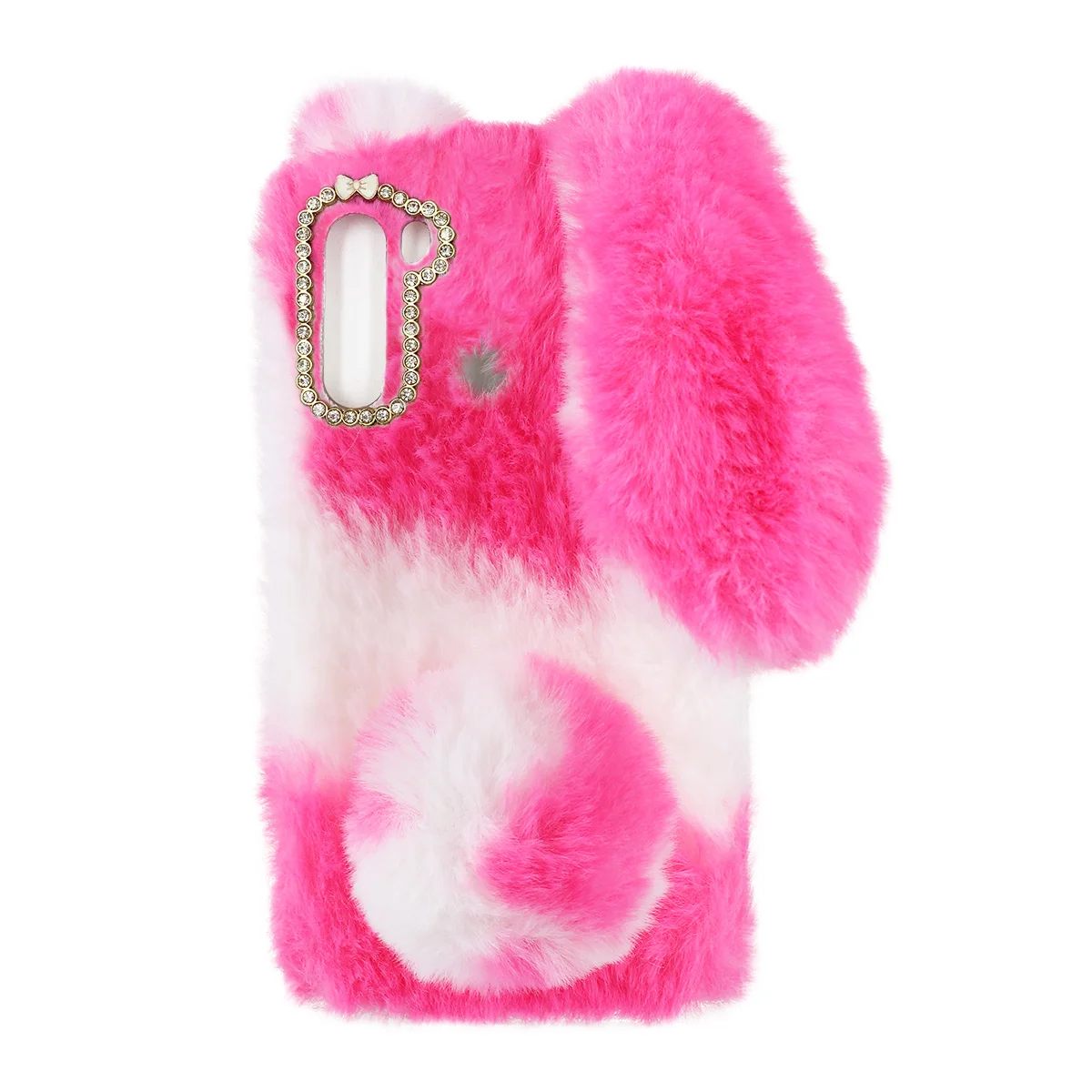 

Cartoon Ear Softer Phone Protector Fluffy Plush Phone Shell Compatible with A21