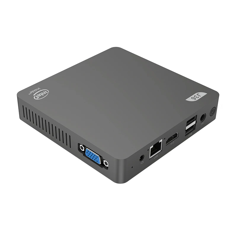 J36-V Мини ПК Intel3165 Windows 10 J3160 4 Гб+ 64 Гб BT4.0 USB3.0 HDMI 1,4+ VGA 2,5 дюйма HDD 2,4 ГГц/5,8 ГГц WiFi TF карта мини ПК