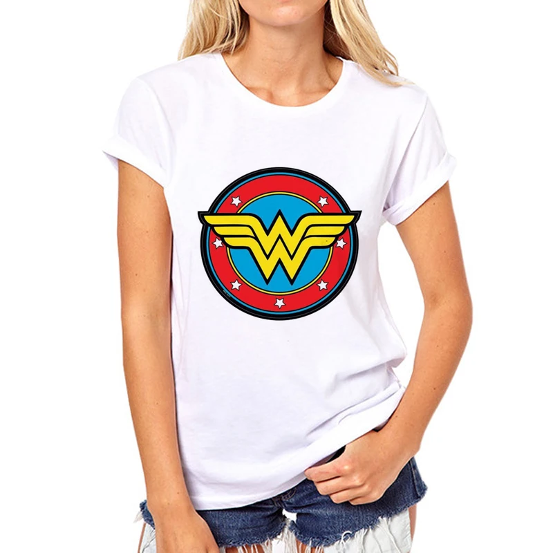 Женская футболка с 3D принтом Wonder Woman Повседневная Базовая для девочек N5 12 новинка