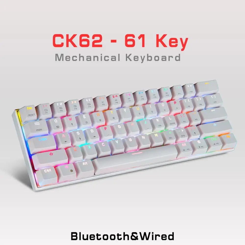 Беспроводная игровая механическая клавиатура Motopseed с Bluetooth 61 клавиша RGB подсветка