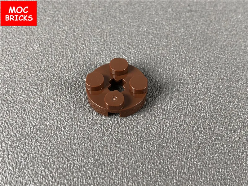 10 шт./лот MOC Кирпичи DIY пластина Круглый 2x2 с отверстием оси подходит для 4032