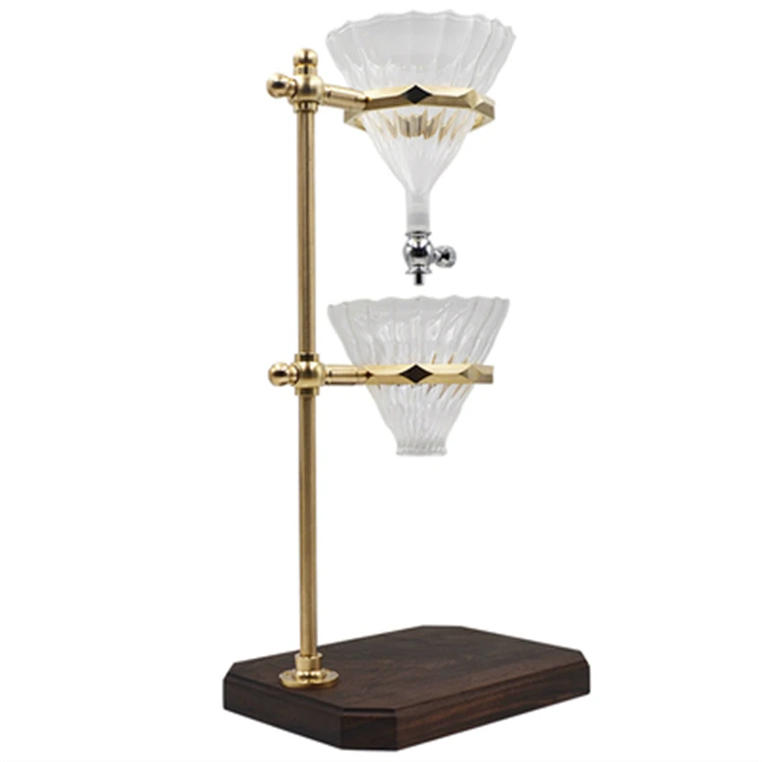 Деревянная подставка для фильтров кофе регулируемый держатель чашки капельницы