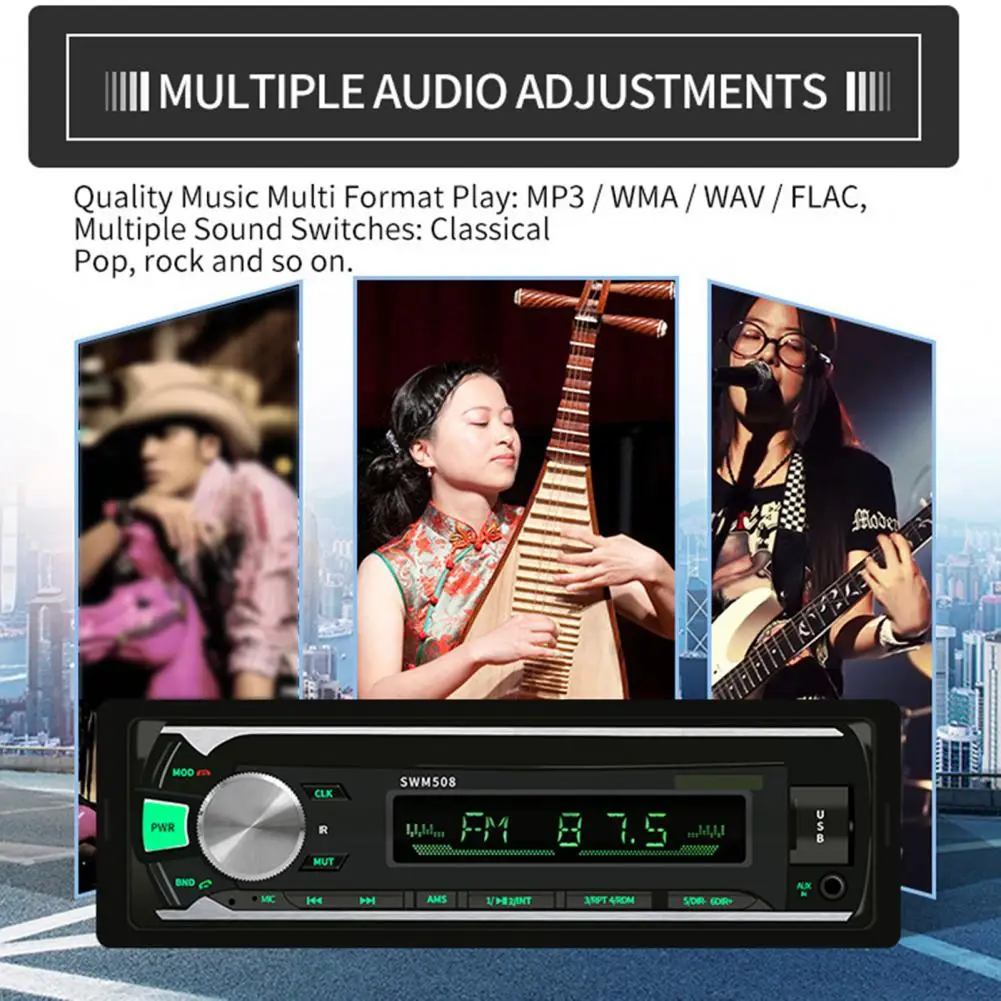 SWM-508 автомобильный FM радио плеер Набор беспроводной связи по стандарту Bluetooth 12V и