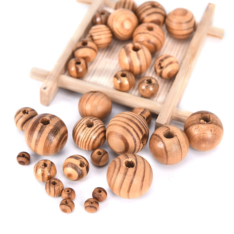 Новинка 50 шт. Бусины Из Натурального Коричневого Дерева россыпью этнический