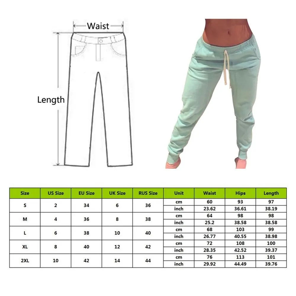 

2020 Women Casual Sport Pants Solid Running Jogger Female Solid Tracksuit Elastic Waist Ladies Sweatpants Baggy Trousers