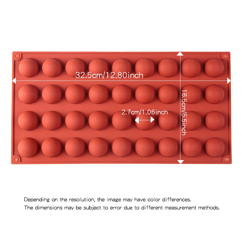 36 отверстий форма для шоколадной сферы полушариковая силиконовая шоколадного