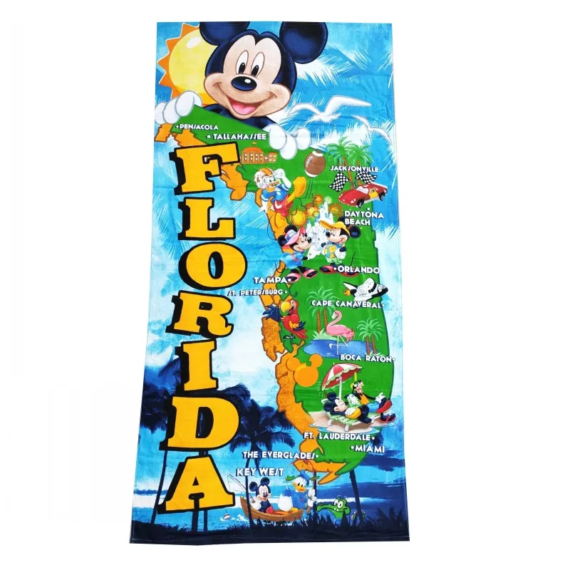 Милое розовое банное полотенце с Минни Маус disney, хлопок, для девушек, женщин, летнее пляжное полотенце, полотенце для бассейна 70x140 см