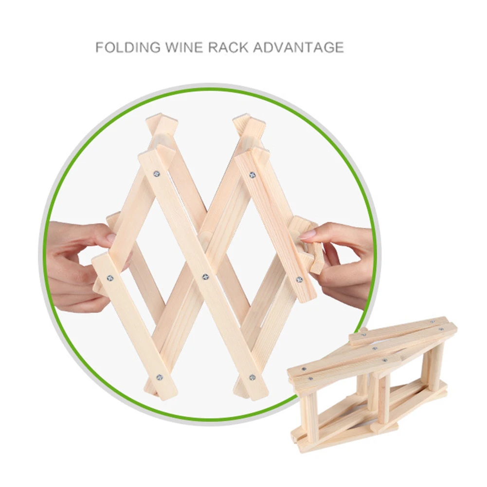 Деревянные держатели для бутылок вина креативные Практичные складные