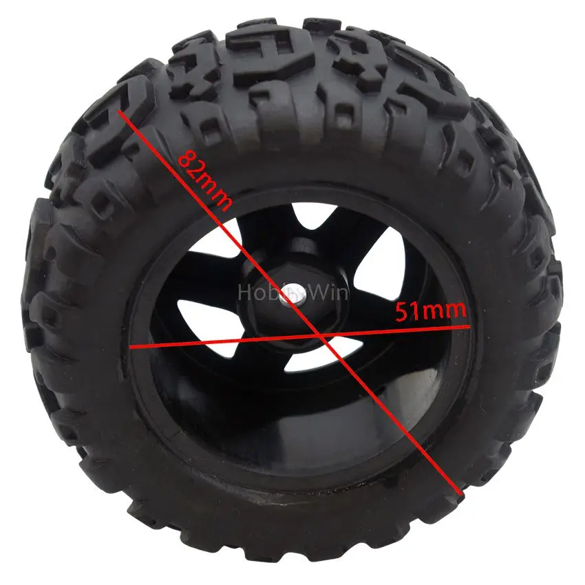 HBX часть 16044K колеса в комплекте (Truggy) -черные колесные диски для HAIBOXING 1/16