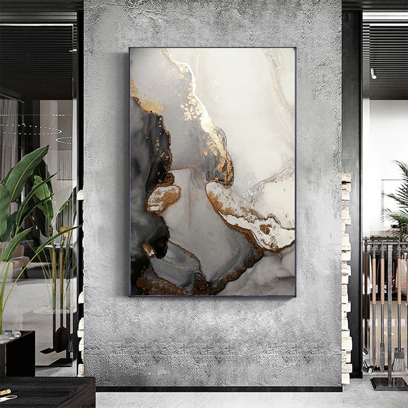 2021 абстрактная черная роскошная картина на холсте акварельная домашний декор