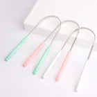 1 шт., скребок для языка из нержавеющей стали, щетка для чистки языка для рта, зубная щетка для гигиены полости рта, высококачественный скребок