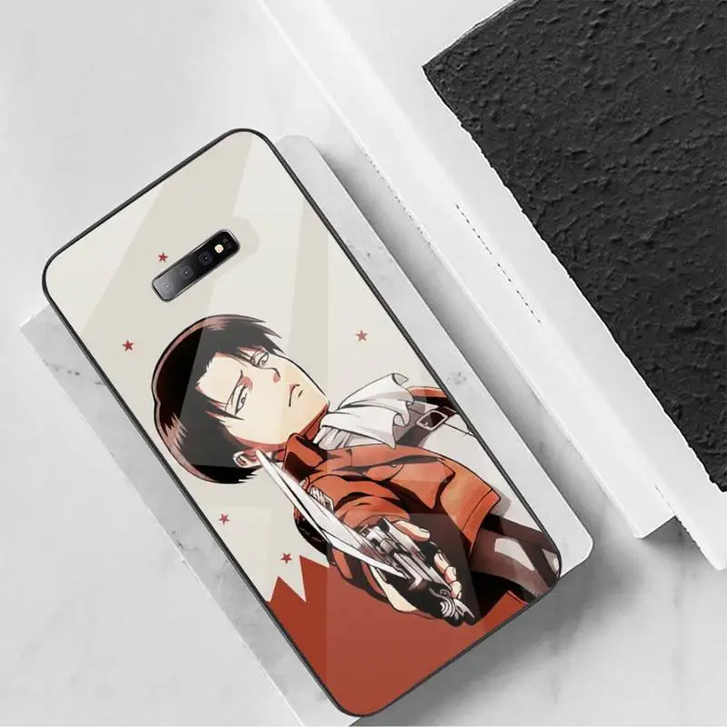 

Attack on titan hot anime Phone Case Tempered glass For Samsung S6 S7 edge S8 S9 S10 e plus note8 9 10 pro