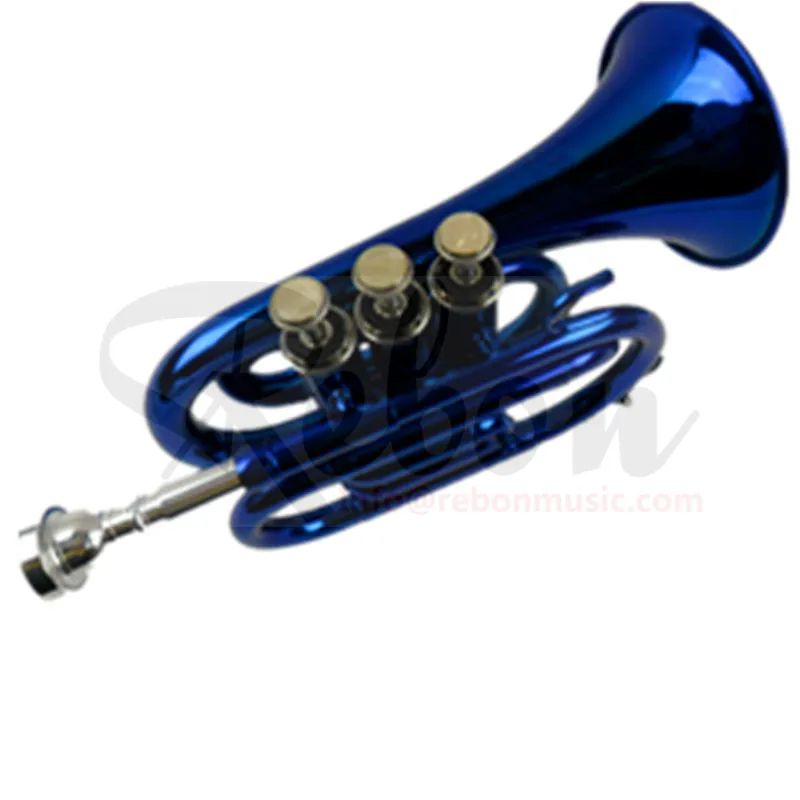 Вэйфан Rebon Bb ключ дешевый синий цвет Мини Труба | Спорт и развлечения