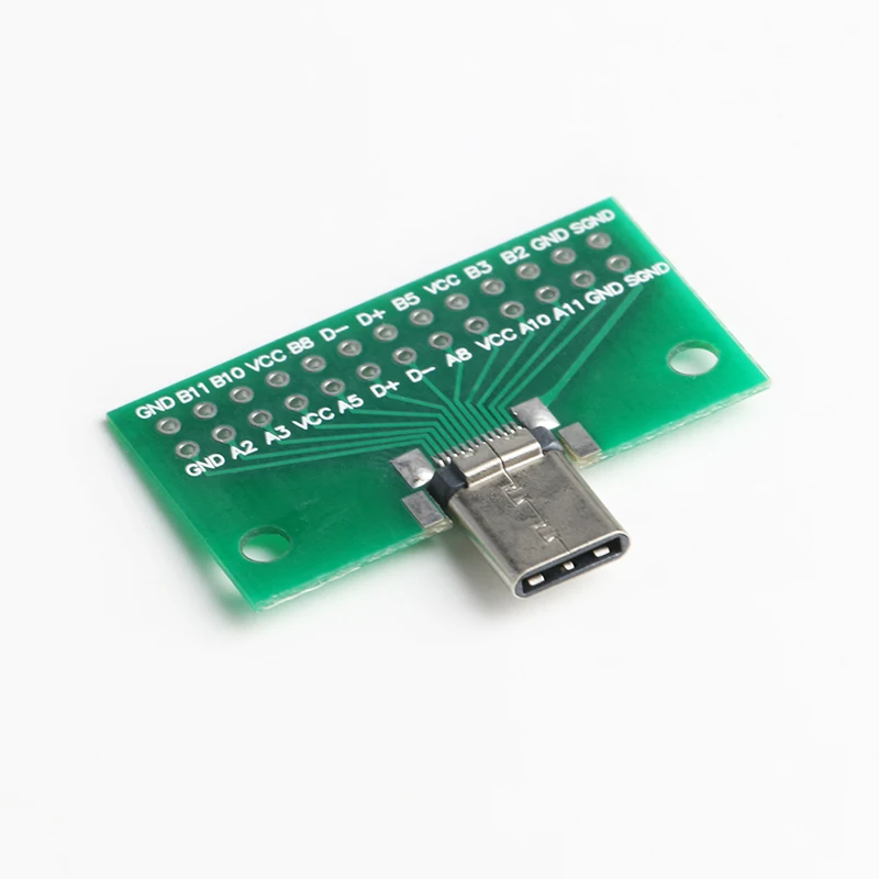 Type-C Male to Female USB 3.1 Test PCB Board Adapter Type C 24P 2.54mm Connector Socket For Data Line Wire Cable Transfer | Обустройство