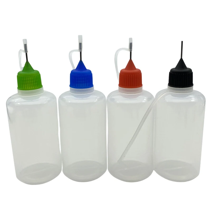 

100 шт., пластиковые бутылочки-капельницы для жидкости, 50 мл