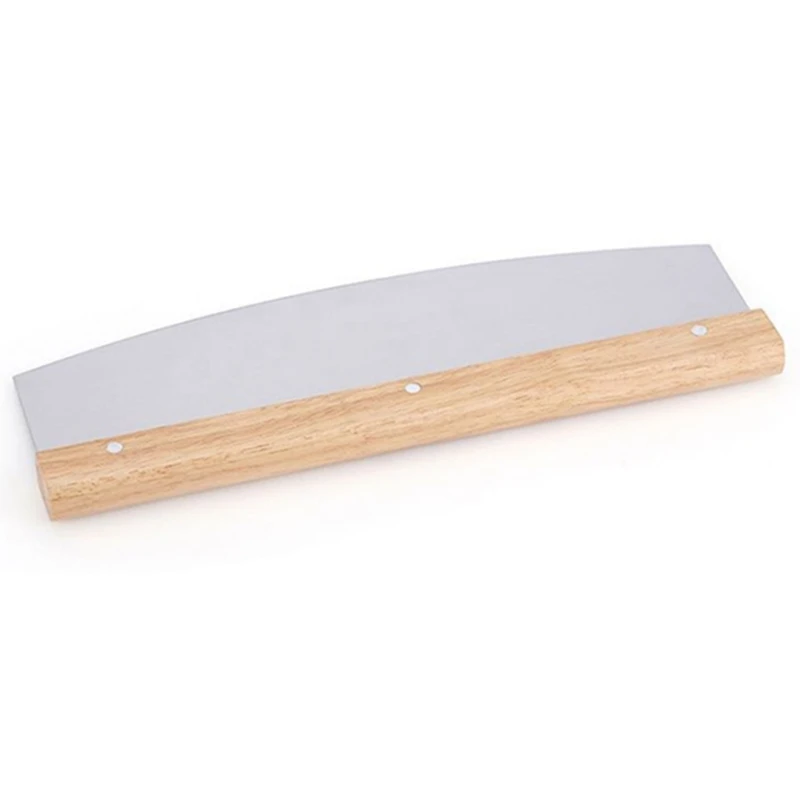 Pizza Cutter Stainless Steel Wood Handle Cake Bread Round Knife Baking Tools | Дом и сад