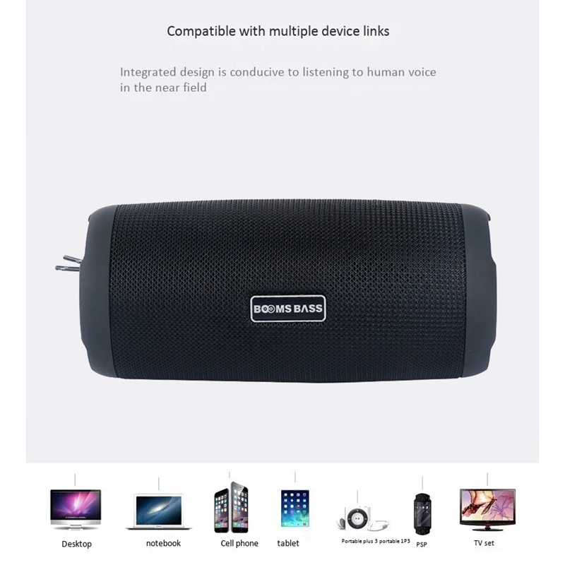 Booms Bass L12 портативный bluetooth-динамик беспроводная басовая колонка