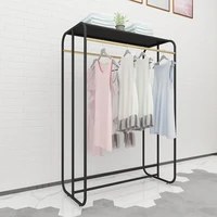 gy clothing store golden zhongdao display stand double row clothes rack iron floor standing shop window shelf