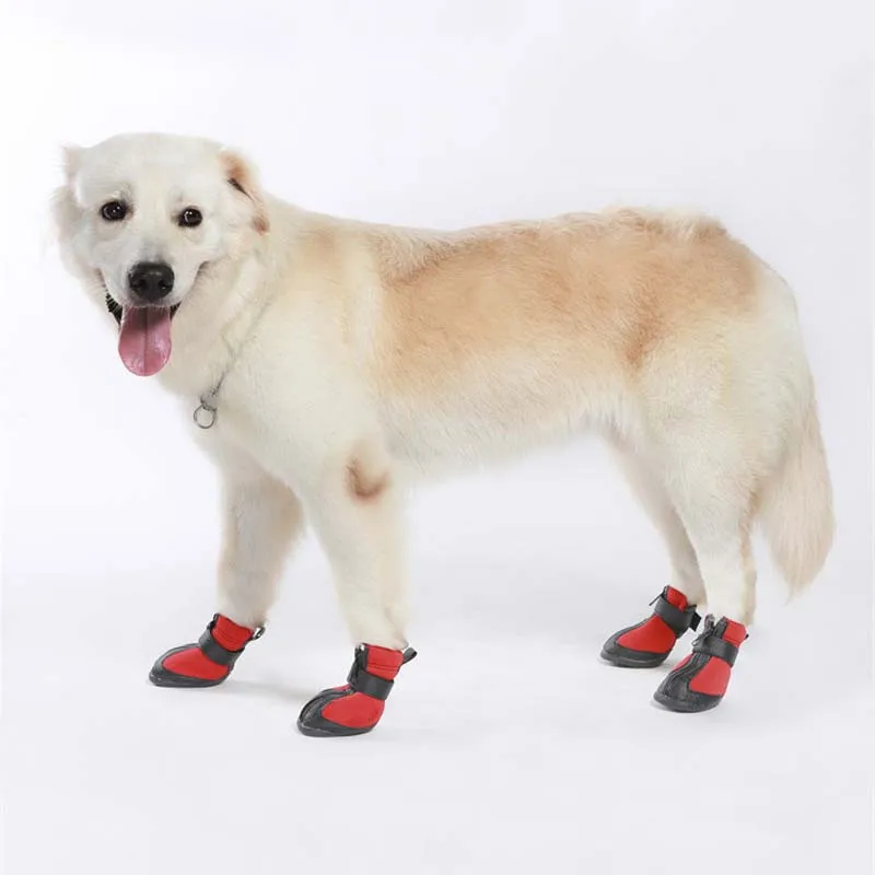 4 шт./компл. противоскользящая обувь для собак средних и больших размеров зимняя