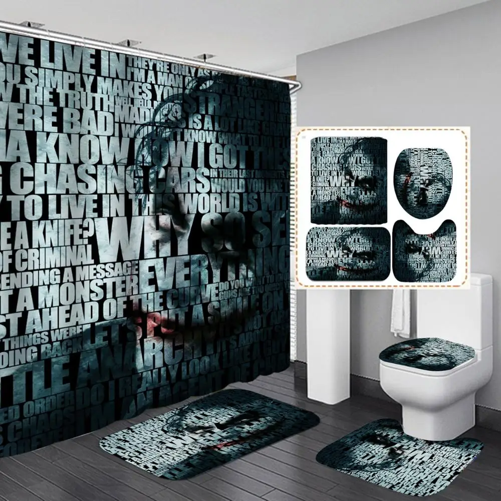 16 стилей Джокера шторы для душа ванной в помещении на улице стену бар