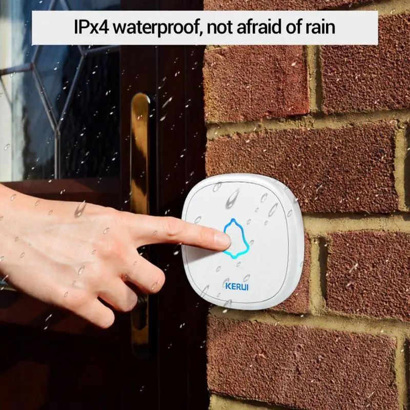 

433M Frequency Doorbell F52 Single Button Elderly Pager Wireless Remote Control 1 Button Round Remote