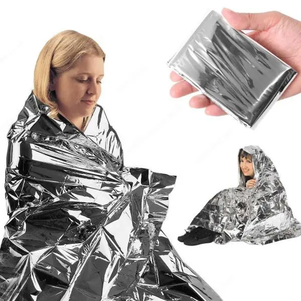 

emergent blanket lifesave dry outdoor first aid survive thermal warm heat rescue mylar kit bushcraft treatment camp space foil