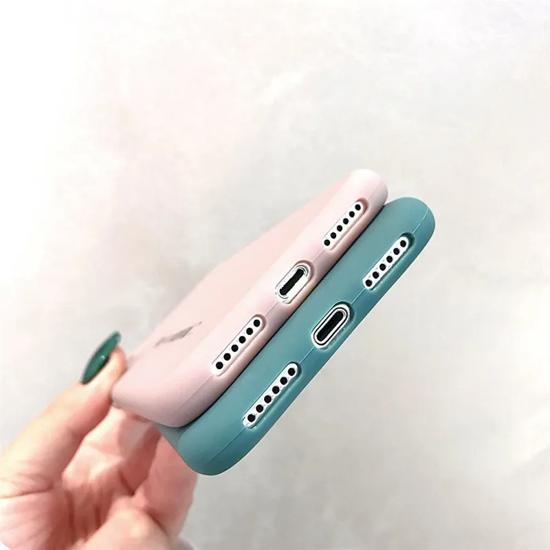 Kuutti короткие синие красные силиконовые китайские слова Телефон чехол для iPhone 6 6s 7