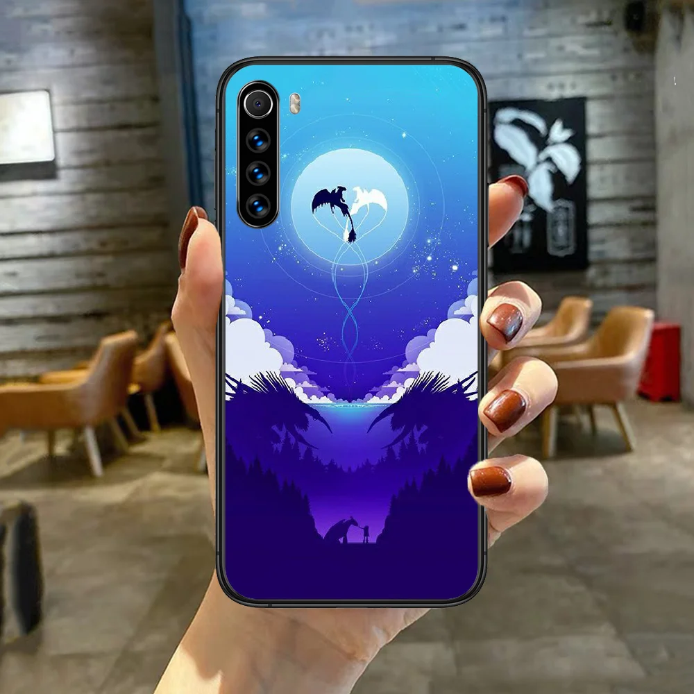 

How to Train Your Dragon Phone Case Cover For XIAOMI Redmi Note 3 4 4X 5 6 7 8 9 Pro T S Max black Coque Trend Cover Painting
