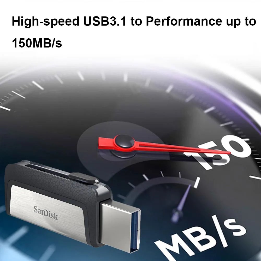 Флеш-накопитель SanDisk SDDDC2 100% дюйма Micro USB 3 1 128 ГБ 264 | Компьютеры и офис