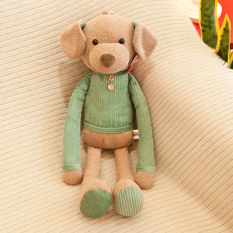 Длинные ножки плюшевые животные собака Вельветовая футболка озорная обезьяна