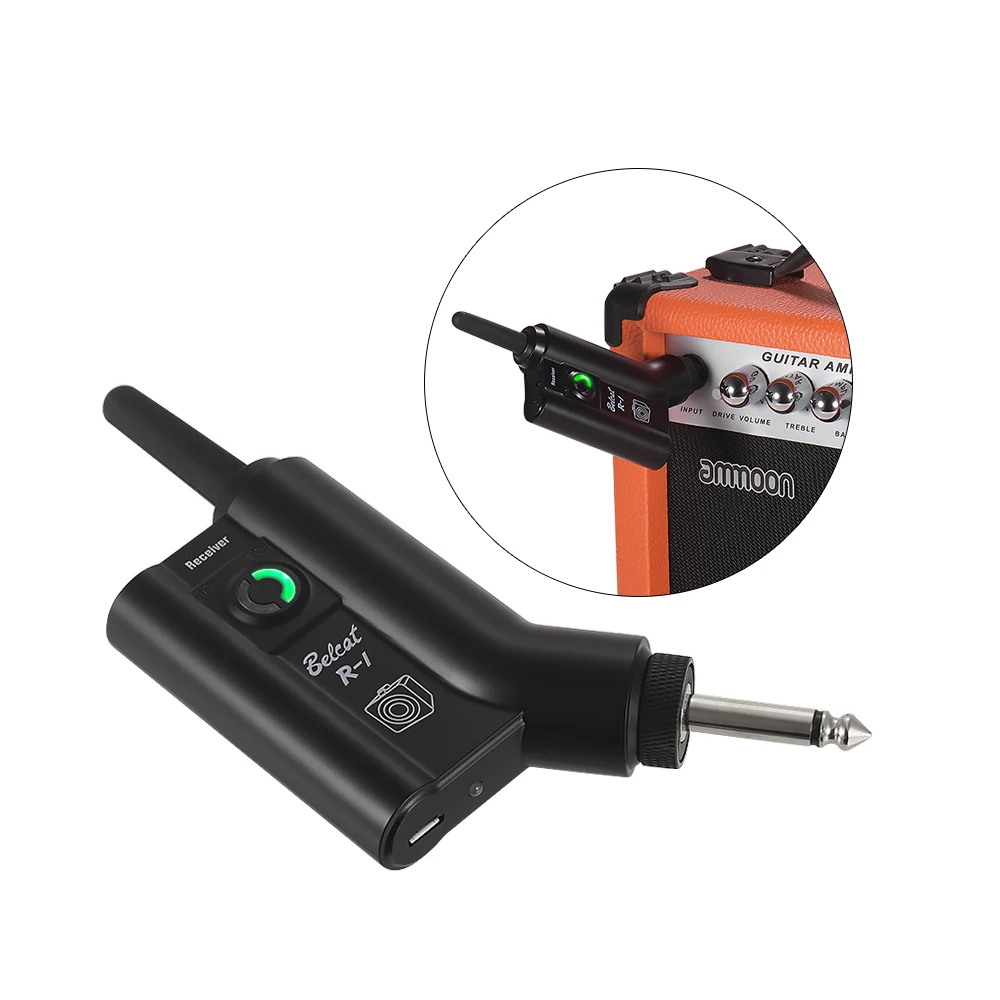 

Belcat SW400 + R1 UHF Rechargeable Acoustic Guitar Wireless Sound Hole Pickup System with Transmitter Receiver Max.50M range