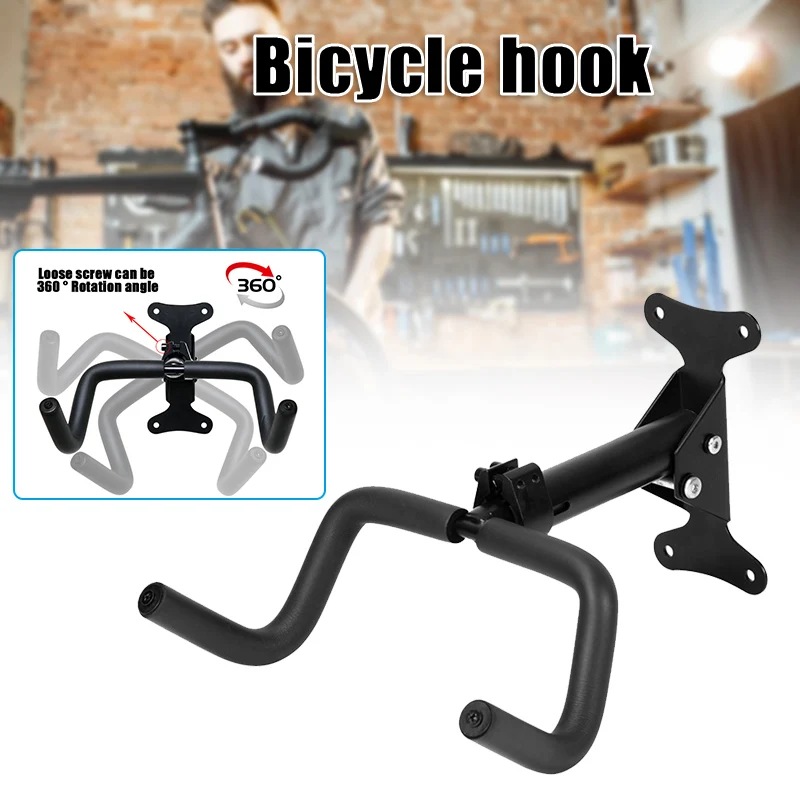 

360° Adjustable Bicycle Wall Mounted Stand Holder Foldable Mountain Bike Storage Rack Adjustable Telescopic Rack