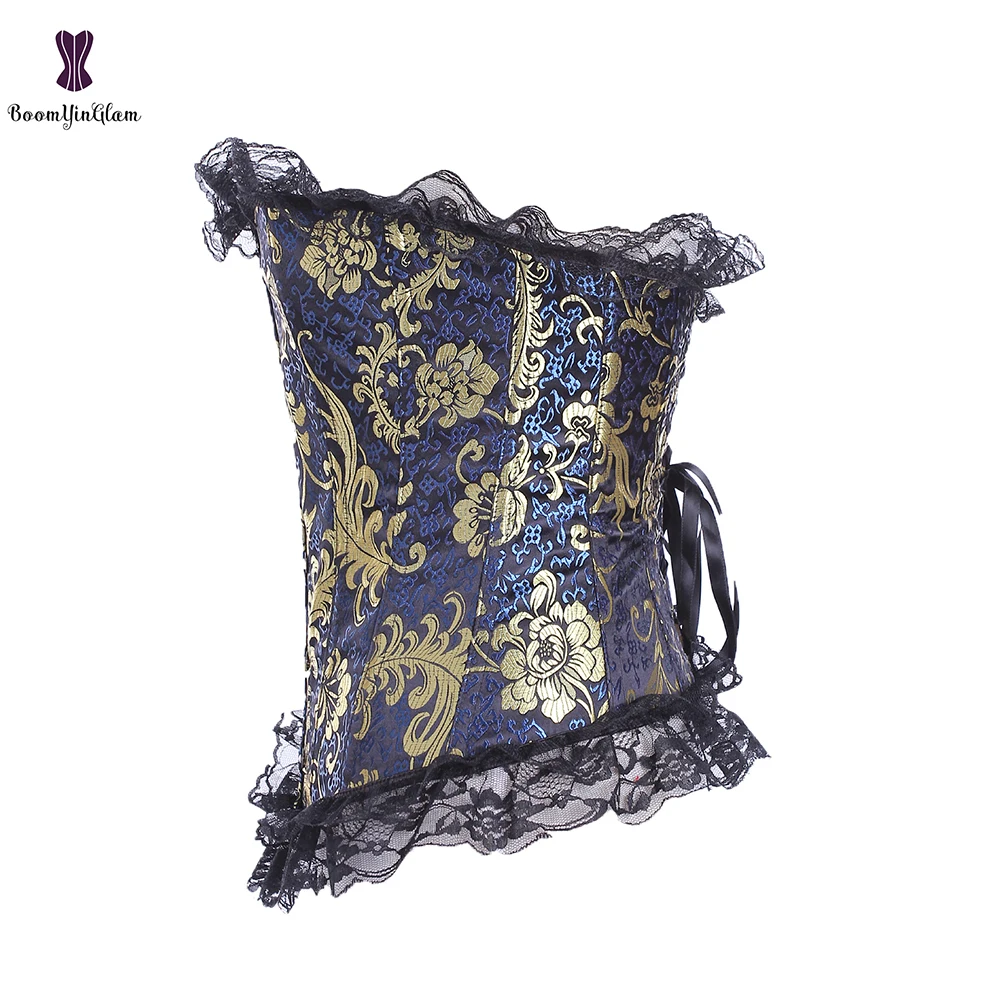 Винтажный Женский корсет из парчи корсеты для похудения Корректирующее белье