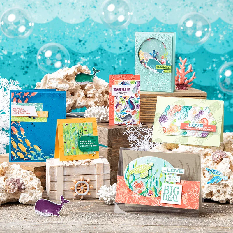 

Whale Metal Cutting Dies and Stamps Stencil for Scrapbooking Album Decoration Craft Die Cut for Card Making Stamp and dies 2020