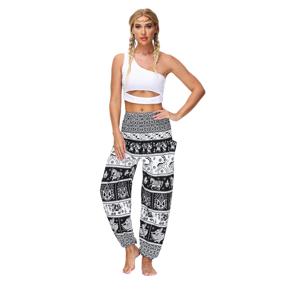 

Jessingshow Fashion Retro Printed Joggers Sweatpants Women High Waist Loose Street Hip Hop Casual Sports Pants Harem Trouser
