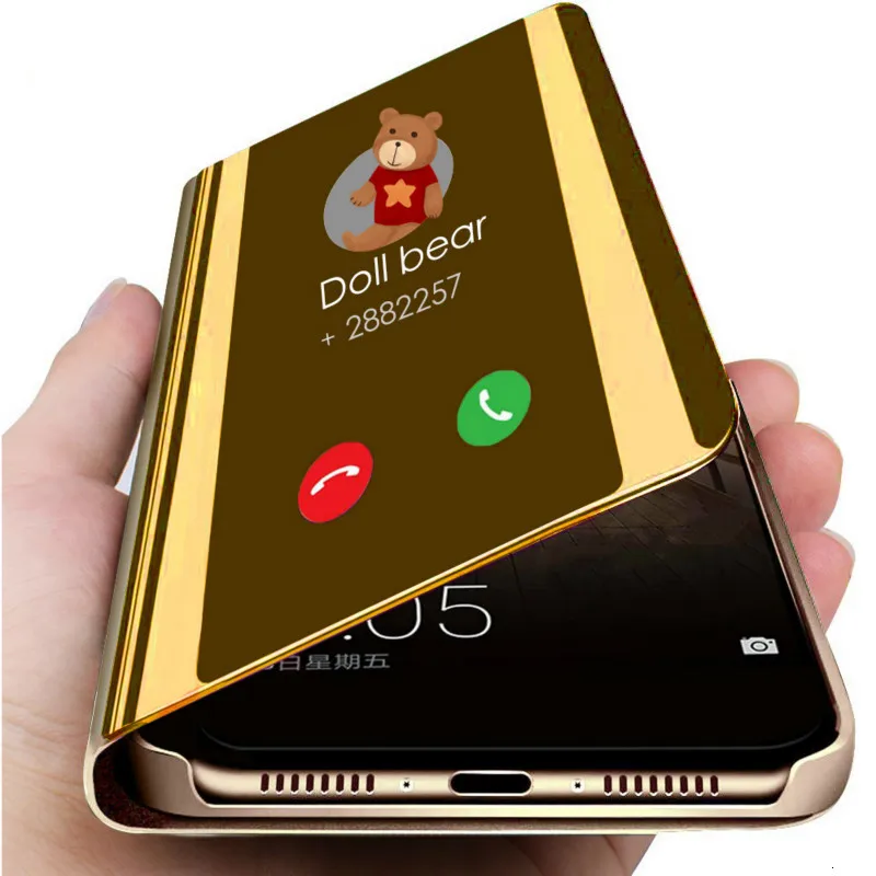 Умный зеркальный флип чехол для Xiaomi Redmi Note 8 4 4X 5 6 7 Pro 6A 7A F1 K20 GO кожаный Mi Lite 9 SE 9T 5X 6X