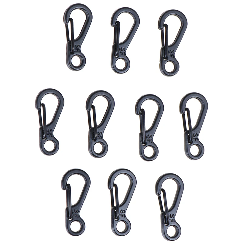 10Pcs/set Spring Hooks Mini Backpack Clasps Climbing Carabiners Equipment Survival Snap Hook Keychainl Buckle | Спорт и развлечения