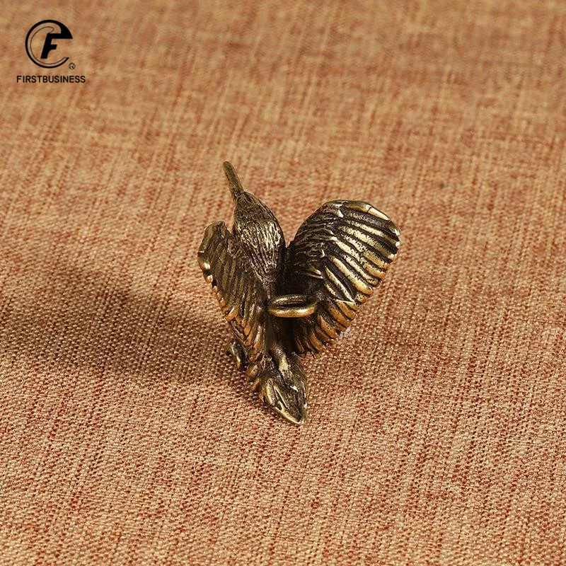 Медная мини-модель с открытыми крыльями в виде орла птицы для дома гостиной офиса