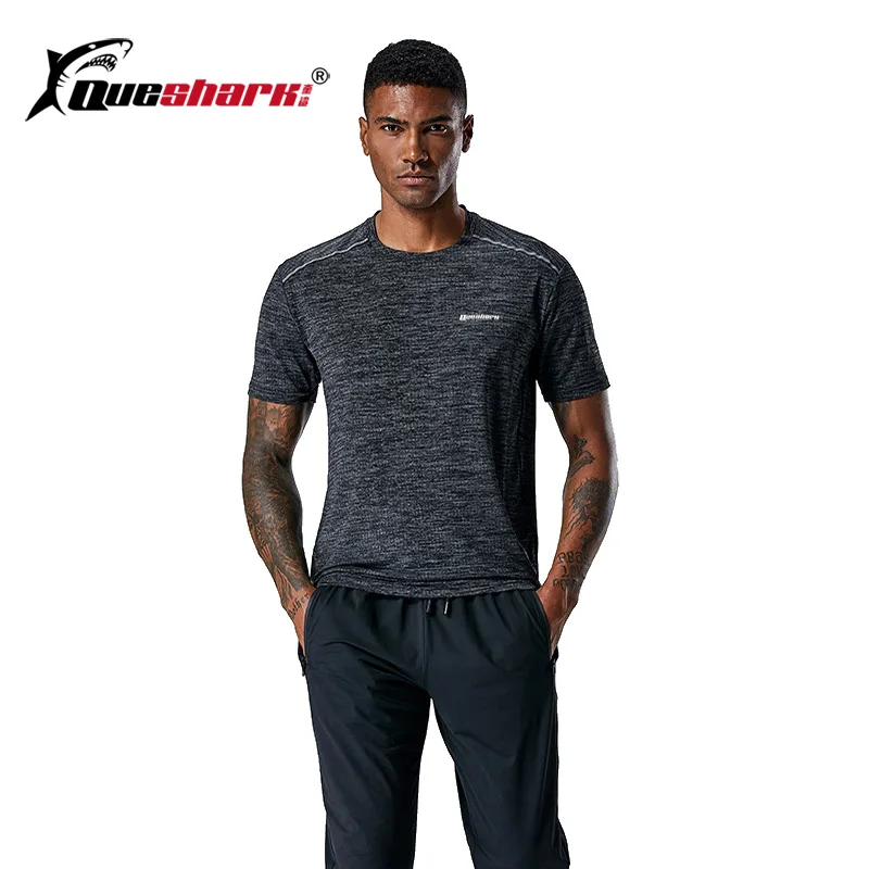 

Queshark Professional Men Quick Dry Running T-shirt Jogging Marathon Fitness Breathable Outdoor Hiking Camping Short Sleeve Top