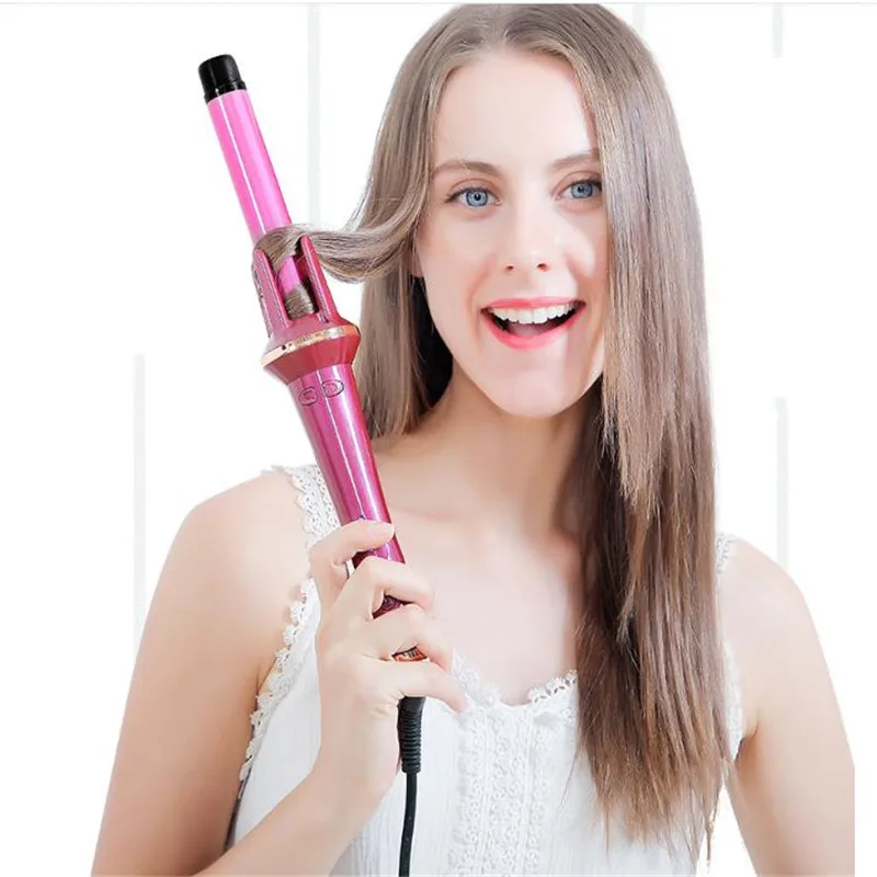 

Professional Electric Auto Rotary Curler Wand Simply Automatic Rotation Curling Iron Barrel Hairstyle Beach Wavy Rotating Roller