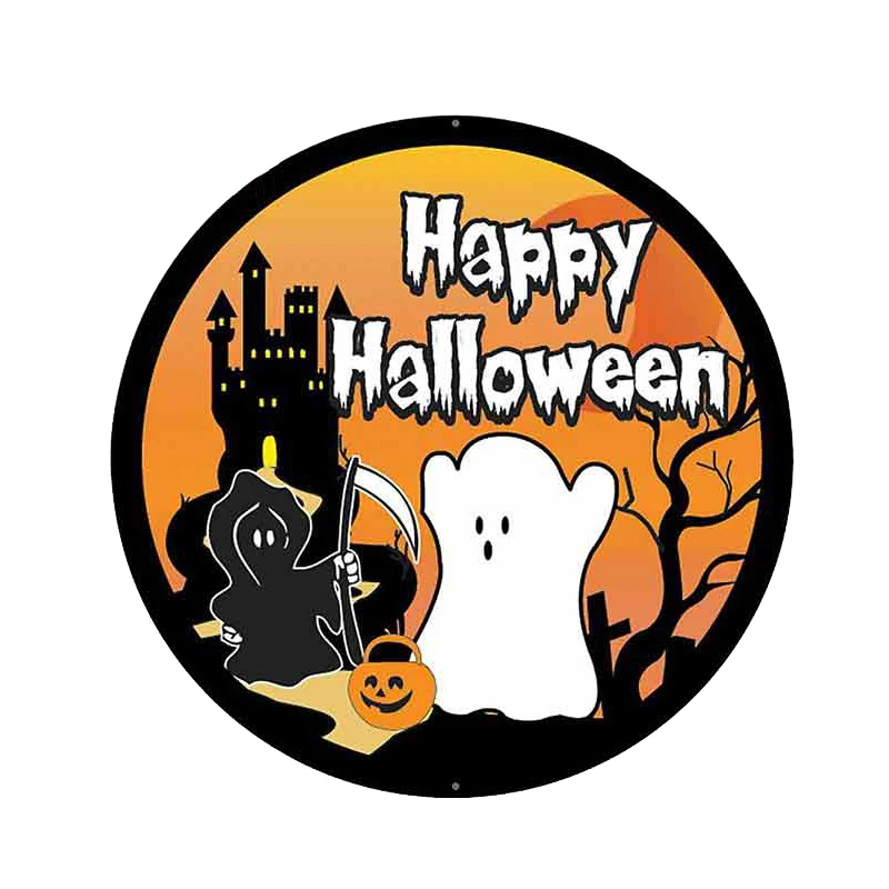 

13cm x 13cm for Happy Halloween Funny Car Stickers Vinyl JDM Cartoon Bumper Trunk Truck Graphics Car Window Decal