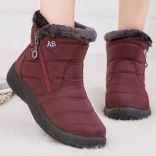 Botas de nieve impermeables para Mujer, botines ligeros informales, zapatillas cálidas de diseñador, moda de invierno, 2021 (2)