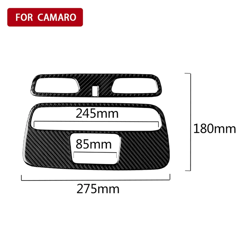 

2pcs Carbon Fiber Sticker Front and Rear Reading Lights Car Interior Trim For Chevrolet Camaro Car-Styling Accessories