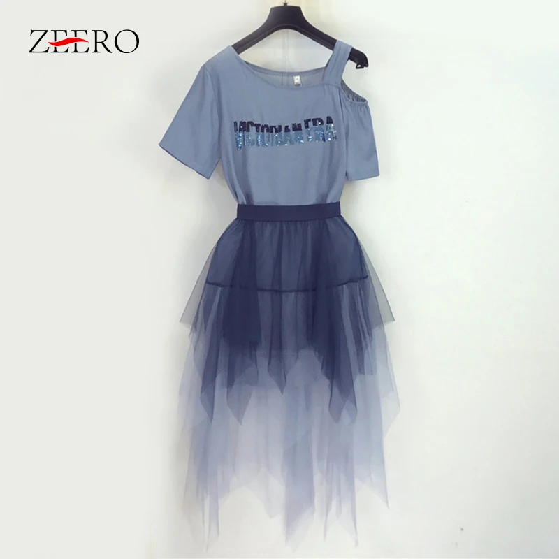 Женское вечернее платье с блестками и буквенным принтом комплект из 2 предметов